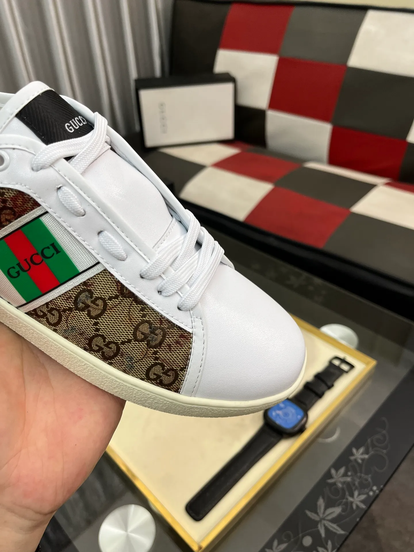 Men's Men's Shoes💰400⌚️⌚️" GUCCI" New official website • Same style, latest • hot style casual shoes, top brand [seduce] luxury ~ purchasing agency, top ~ quality. Products sold at the counter [strong] Original embossed calfskin fabric ➕ Comfortable sheepskin lining, code number: 38-443️⃣colors available